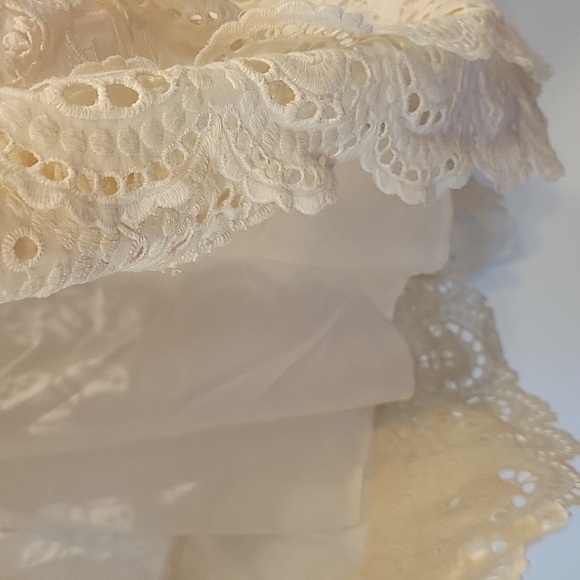 Sea New York Sz 4 Cream Lace Ruffle Cocktail Dress - Picture 8 of 13